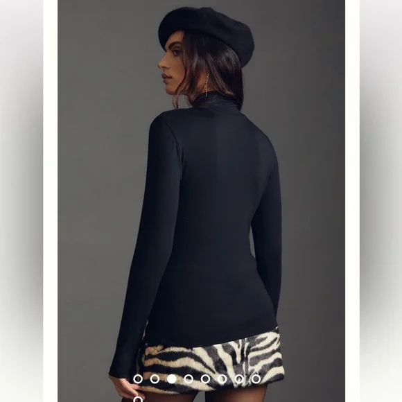 By Anthropologie Sheer Turtleneck Top - Picture 5 of 16